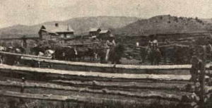 Original Snedden Ranch down near Lockwood Creek. abt. 1900